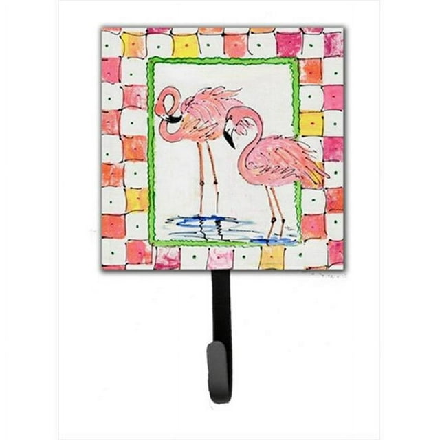 Carolines Treasures 8077SH4 Bird - Flamingo Leash Holder Or Key Hook