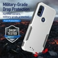 thumbnail image 3 of NIFFPD Moto G Pure Case/Moto G Power 2022 Case with Screen Protector Shockproof Protective for Motorola Moto G Pure/G Power 2022 White&Gray, 3 of 7