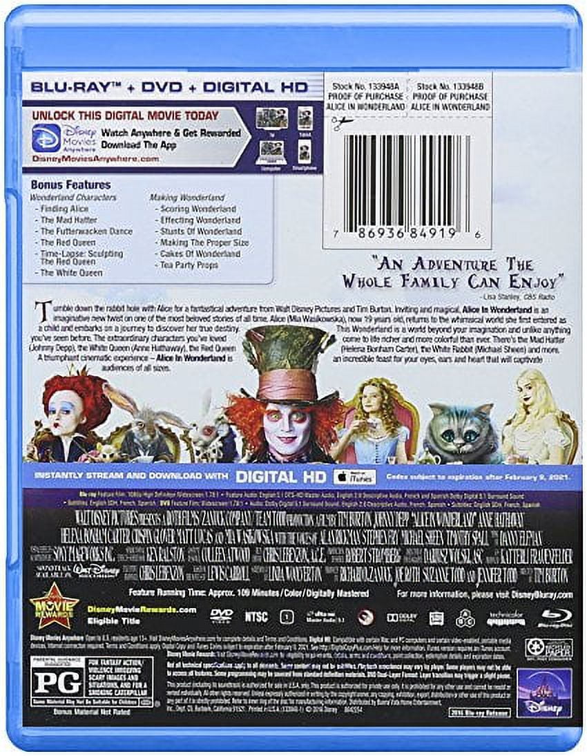 Alices Adventures in Wonderland (Blu-ray) 809478070900| eBay