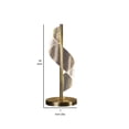 thumbnail image 5 of Benjara Melly 19" Table Lamp- LED Swirl Ribbon Design- Acrylic- Antique Brass, 5 of 7