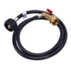 thumbnail image 1 of Manguera De Extensión Del Adaptador De Recarga Del Tanque De Gas, Manguera Adaptadora De Recarga De Gas Duradera De 4 Pies Conector QCC1 De Alta Dureza De 350 PSI Para Acampar, 1 of 7