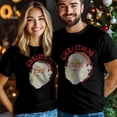 thumbnail image 4 of Camisetas gráficas informales de manga corta con diseño retro de Papá Noel para hombre, 4 of 8