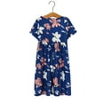 thumbnail image 5 of Eashery Dresses for Girls Crew Neck New Fashion Toddler Girl Dress Navy 120, 5 of 5