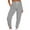 Gray1, variant on Women's Solid Color Casual Sports Tie Up Waist With Plush Sweater Material Pants