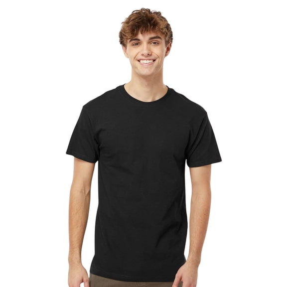 M&O Men's Gold Soft Touch Short Sleeve T-Shirt Cotton Jersey Tees (Black, M)