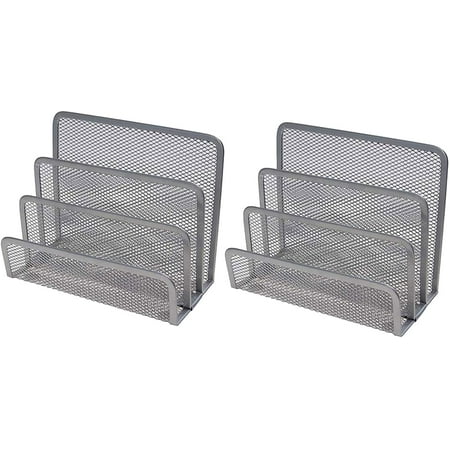 Small Letter Sorter Desktop File Holder Organizer Metal Mesh With 3 Vertical Upright Compartments White Canada Small Letter Sorter Desktop File Holder, Small Desktop Letter Holder