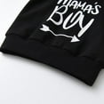 thumbnail image 7 of Baby Boy Clothes Long Sleeve Letter Hooded Sweatshirt Fall Winter Outfit Black 3-6 Months, 7 of 7