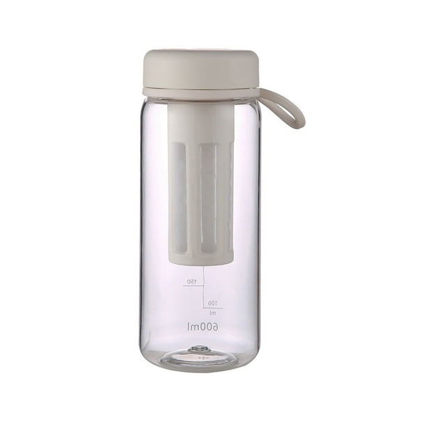 Cafetera De Café Frío Con Infusor De Té, Botella De Agua Portátil a Prueba De Fugas De 600 Ml Con Filtro De Doble Capa, No Tóxica Y Apta Para Lavavajillas Para Facilitar,Vsgery