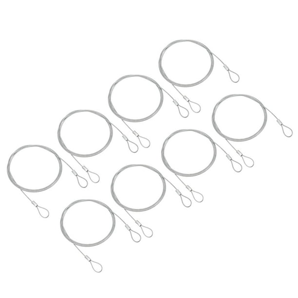 Candado de Cable de Seguridad Uxcell de Acero Inoxidable con Doble Bucle para Candado de Equipaje Claro
