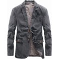 thumbnail image 1 of Chaqueta de hombre delgada, para jóvenes y de mediana edad, elegante, ajustada, para primavera y otoño, chaqueta vaquera informal de negocios., 1 of 5