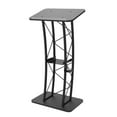 thumbnail image 1 of FixtureDisplays® Curved Podium, Truss Metal/ Wood Pulpit Lectern With A Saucer 11568, 1 of 7