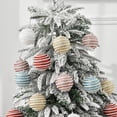 thumbnail image 5 of Juego de 4 piezas de decoración de árbol de Navidad con purpurina, bolas de purpurina de 0.315 in para árboles de Navidad, bodas, fiestas, decoración de vacaciones (blanco), 5 of 5