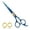 Blue / Gold, variant on Nixcer - Professional Razor Edge Stainless Steel Hair Cutting Scissors - 6.5 inch - Silver