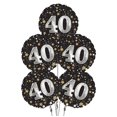 thumbnail image 2 of PMU Happy Birthday 40 Gold Stars 18 Inch Mylar-Foil Balloon Pkg/1, 2 of 2