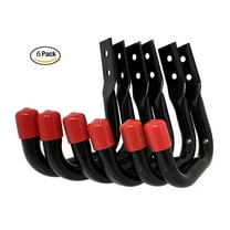 Tetra-Teknica UH03-6P Heavy Duty Garage Storage Utility Hooks, Color Black, 6 per Pack
