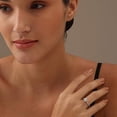 thumbnail image 2 of LeCalla 925 Sterling Silver Wedding Finger Rings for Women Rhodium-Plated Cubic Zirconia Classic Engagement Wedding Band Ring for Women Her (Size - 8), 2 of 8