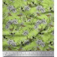 thumbnail image 1 of Soimoi Velvet Fabric Leaves,Women & Reindeer Animal Print Fabric by The Yard 58 Inch Wide, 1 of 1