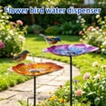 thumbnail image 5 of Watering Station, Metal Garden Decor, Bird Bath for Outside Metal, Outdoor Decor, 24X10X25 Inch Brown Flower Design Stake Bird Bath, Simple Two-Prong Ground Stake Ensures No, 5 of 5