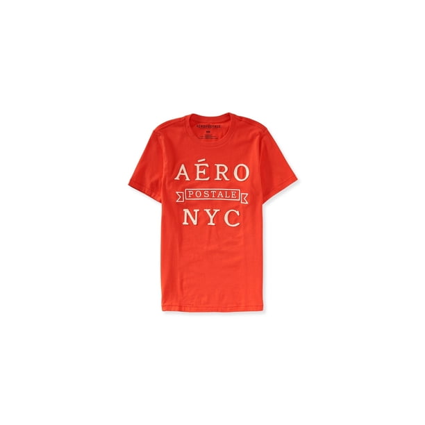 Camiseta adornada Aeropostale para hombre Naranja Talla mediana