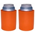thumbnail image 1 of Enfriador de latas Old School de espuma gruesa en blanco (paquete de 2 naranja), 1 of 1
