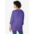 thumbnail image 2 of Woman Within Plus Size Perfect Three-Quarter Sleeve V-Neck Tunic, 2 of 6