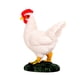 thumbnail image 3 of 2 piezas de adorno de aves de corral artificial Animal de pollo artesanal Modelo de pollo adorable (gallo blanco), 3 of 7