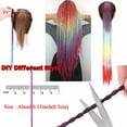 thumbnail image 5 of Benehair 4 Strands Senegalese Twist Braids Ponytail Bright Pigtail Hair Extensions Dreadlocks Kanekalon Crochet Braids for Women 16" Ombre Rose, 5 of 6