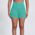 thumbnail image 4 of KPOPLK High Waisted Biker Shorts for Women - 8"/5"/3" Soft Black Spandex Shorts for Workout Volleyball Yoga Dance Shorts,Mint Green,Size M, 4 of 4