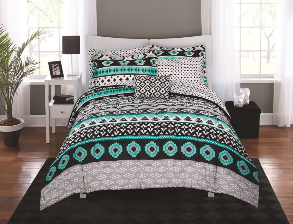 Mainstays Aztec Scarf Bed In A Bag Coordinating Bedding Set Mainstays Aztec Scarf Bed In A Bag Coordinating Bedding Set Com