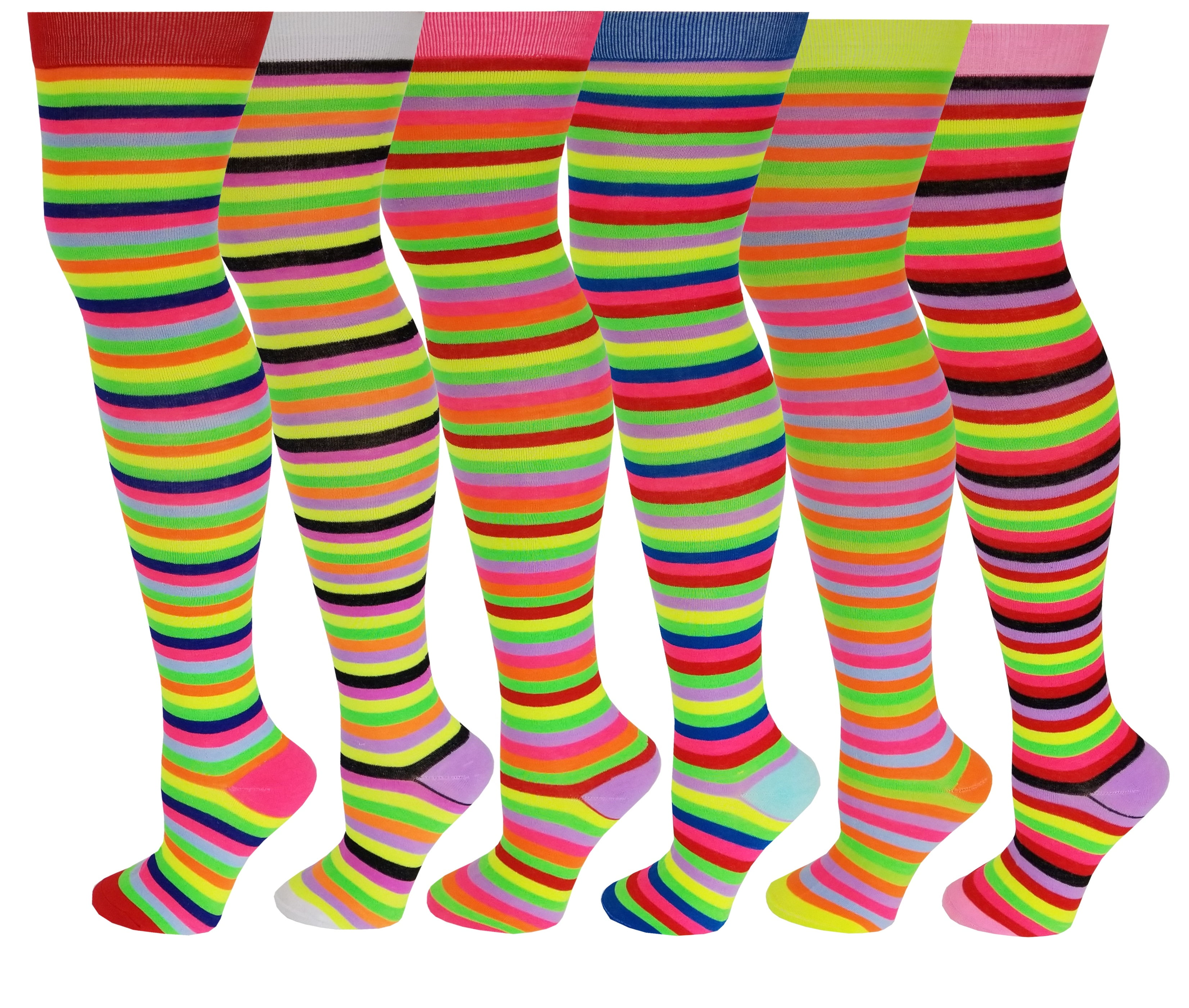 6~12 Women's Winter Knee High Socks Boot  Argyle Stripe Dot Casual Girl 9-11 Lot 
