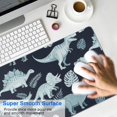 thumbnail image 4 of Long Mouse Pads for Desk,DarkBlue Cartoon Dinosaurs Leaves Desk Mats on Top Of Desks, Desk Mouse Pad Extra Large with 3mm Non-Slip Base and Stitched Edge for Gaming,Work,Home 31.5"x11.8", 4 of 5