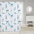 thumbnail image 2 of Manfei Coastal Bowtie Shower Curtain 72Wx78L,Ocean Conch Starfish Bath Curtain, 2 of 5