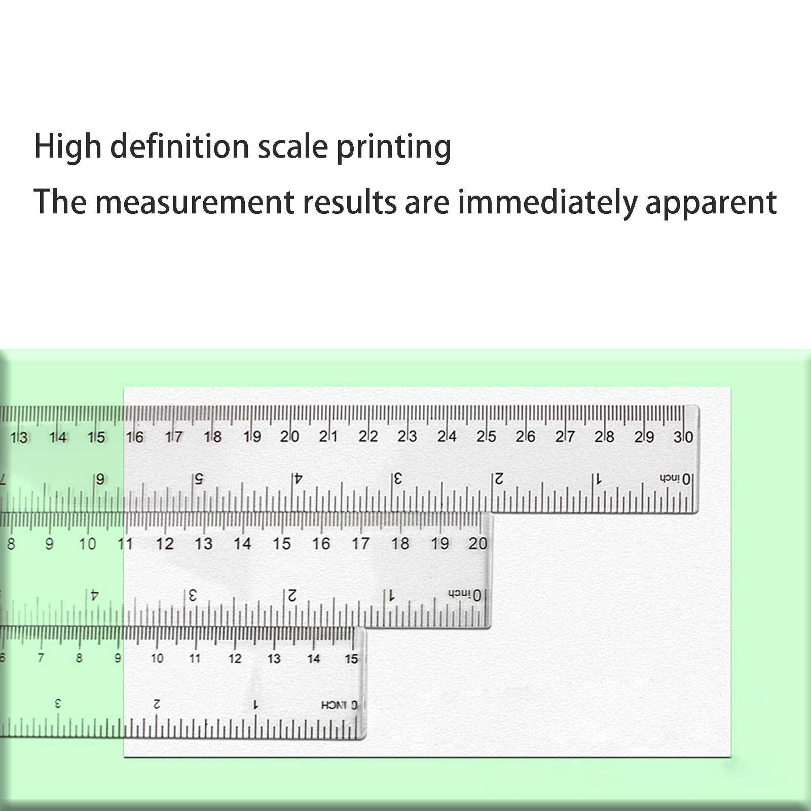 PPKVUFD Clear Plastic Ruler, 6 Inch Ruler, Clear Ruler with Centimeters and Inches, Straight Plastic Ruler for Home and Office Drawing Measuring Tools