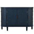 thumbnail image 2 of 52.36"LX 15.55"H Accent Storage Cabinet Sideboard, Cosymart Wooden Cabinet with Antique Pattern Doors for Hallway, 2 of 9