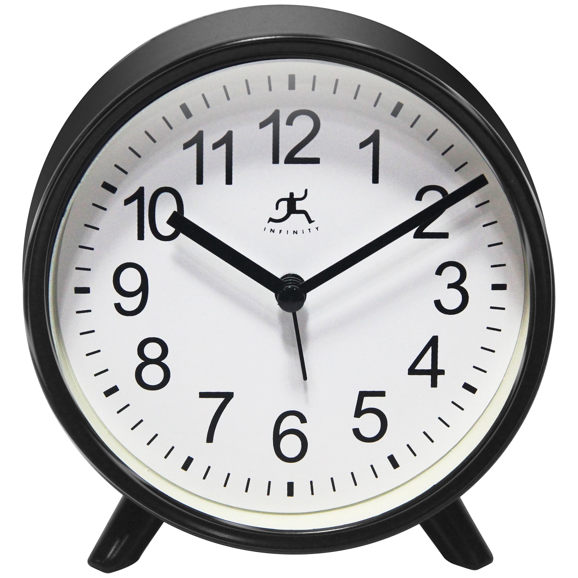 Infinity Instruments Plastic 5 . 75 Indoor Tabletop Alarm Clock with Quartz Movement for Accurate