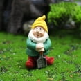 thumbnail image 5 of 7Pcs Outdoor Mini Gnome Statue Miniature Fairy Garden Gnomes Fairy Resin Outdoor Statues for Table and Garden Ornaments, 5 of 9