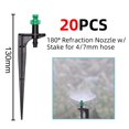 thumbnail image 1 of RBCFHl 90/180/360 Degree Micro Misting Nozzle 11cm Stake 1/4'' Barb Connector Garden Irrigation Watering Sprinkler Greenhouse He Qiyong unisex, 1 of 2