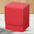 thumbnail image 4 of Caja de almacenamiento ranurada CUTICAT capacidad de cuero PU organizador de s comerciales soporte de almacenamiento Vertical rojo, 4 of 8