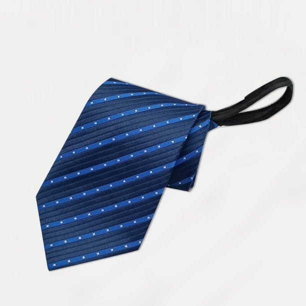 Camisa de vestir de negocios de moda para hombre de 8 cm, corbata de poliéster lisa con cremallera y lazo. Corbata de poliéster para hombre.