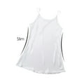 thumbnail image 4 of INSPIRE CHIC Women's Satin Slips Ruffles Hem Spaghetti Strap Plus Size Silky Camisole Nightgown Dress 4XL White, 4 of 6