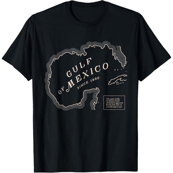 Gulf Of Mexico Map T-Shirt All Size S-5Xl