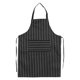 thumbnail image 1 of Delantales de cocina para hombre y mujer, vestido con bolsillos (blanco y negro), Chef, restaurante, 1 unidad, 1 of 1