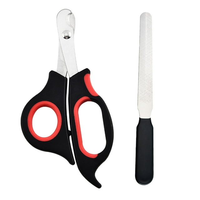 TIELUTT Pet Cat & Dog Nail Scissors | Rounded Tips Non Grip + Scraper Accessories for Great Grooming Accessories Dogs Dog Accessories Small Dogs Dog Bike Trailer Spare Parts Dog Accessories Puppies