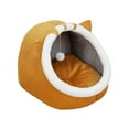 thumbnail image 3 of Cama para gatos, cueva, camas para mascotas, tiendas de campaña, manta antideslizante para gatitos, casa para mascotas, perrera cálida para cachorros, , gato amarillo, M, 3 of 8