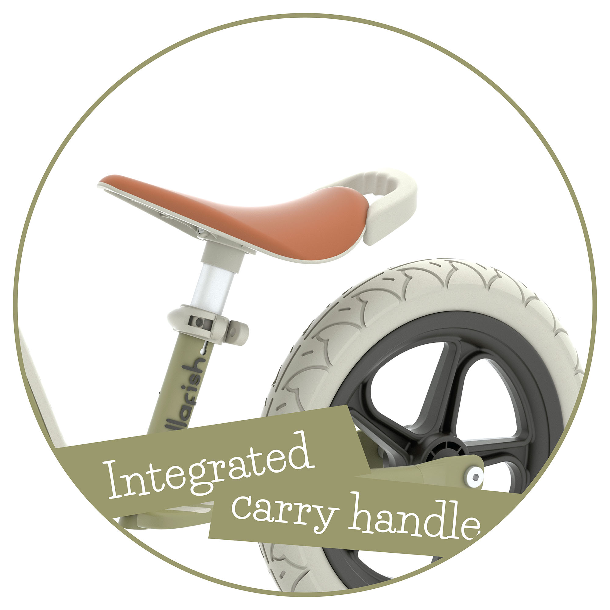 Chillafish Charlie Lux Balance Bike 12" Olive photo 3
