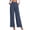 Blue, variant on Women's Palazzo Pants Casual Wide Leg Trousers Slacks Elastic High Waisted Business Work Pants with Pockets Blue S