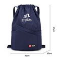 thumbnail image 2 of Mochila ligera impermeable del bolso del deporte del cordón para los hombres y las mujeres, 2 of 6
