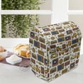 thumbnail image 3 of 90s Stand Mixer Cover, 90s Theme with Old Style House Devices Roller Skate Shoes Fun Dance Style Retro Pattern, Kitchen Appliance Organizer Bag Cover with Pockets, 5 Quarts, Mustard, by Ambesonne, 3 of 4