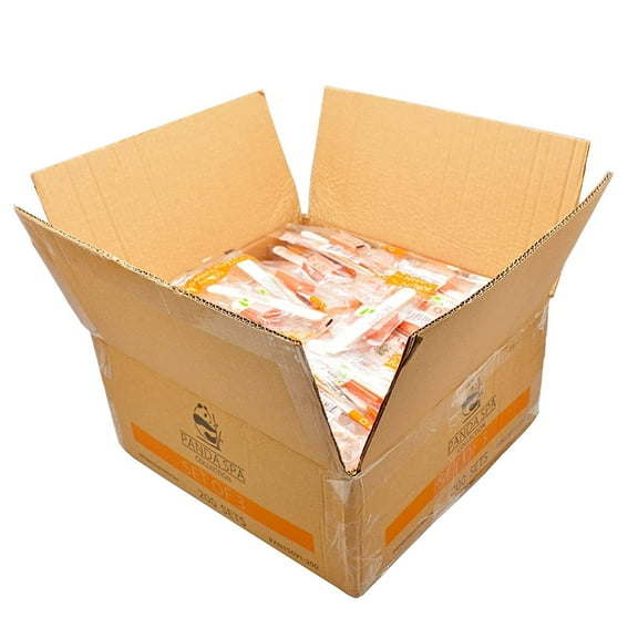 PandaSpa 3-Piece Manicure Kit, Wood Nail File, Orange Mini Buffer, Wood Stick, 200-Ct