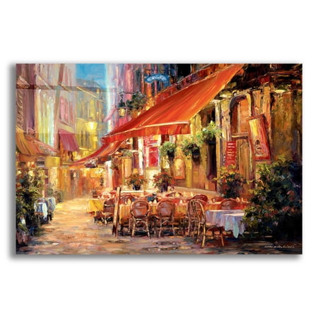 Epic Art 'Café in Light' by Haixia Liu, Acrylic Glass Wall Art, 16"x12"